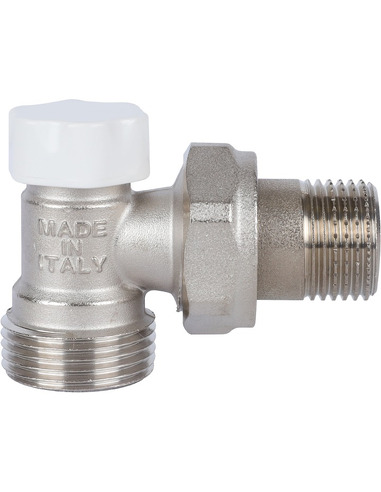 Клапан запорно-балансировочный STOUT 1/2"х3/4" ЕК угловой