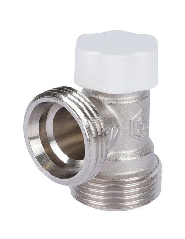 Клапан запорно-балансировочный STOUT 1/2"х3/4" ЕК угловой