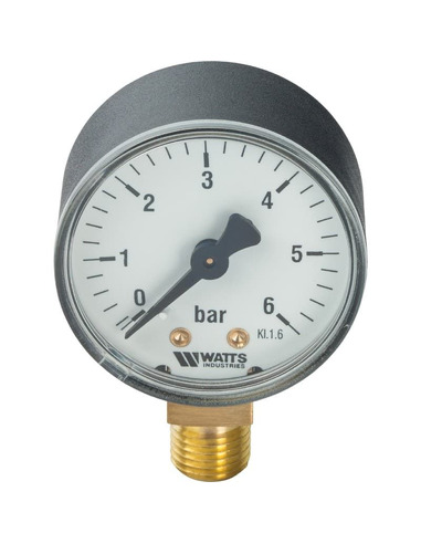 Манометр Watts F+R200 MRP 50 мм, 1/4", 0-6 бар, радиальный