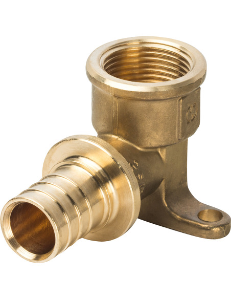 Угольник с креплением STOUT 25x3/4" ВР для труб из сшитого полиэтилена