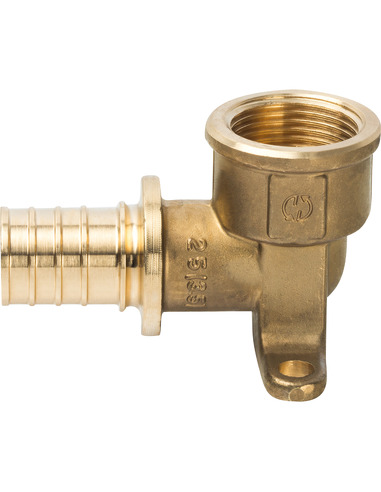 Угольник с креплением STOUT 25x3/4" ВР для труб из сшитого полиэтилена