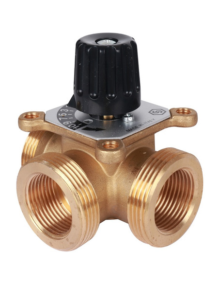 Клапан трехходовой смесительный STOUT 1" (1 1/2") НР, Kvs 8