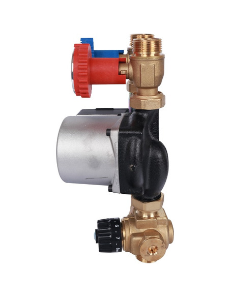 Насосная группа STOUT с термостатическим смесителем 3/4" с насосом