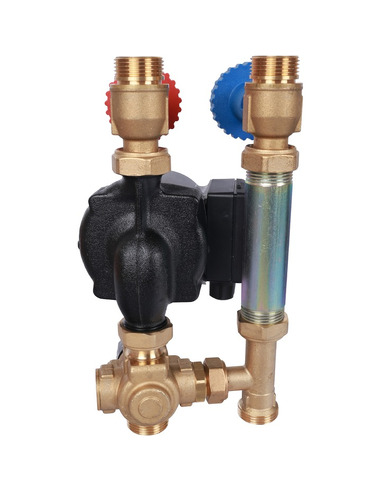 Насосная группа STOUT с термостатическим смесителем 3/4" с насосом