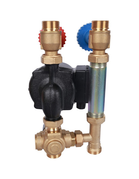 Насосная группа STOUT с термостатическим смесителем 3/4" с насосом