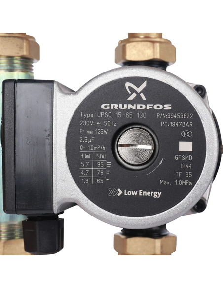 Насосная группа STOUT с термостатическим смесителем 3/4" с насосом