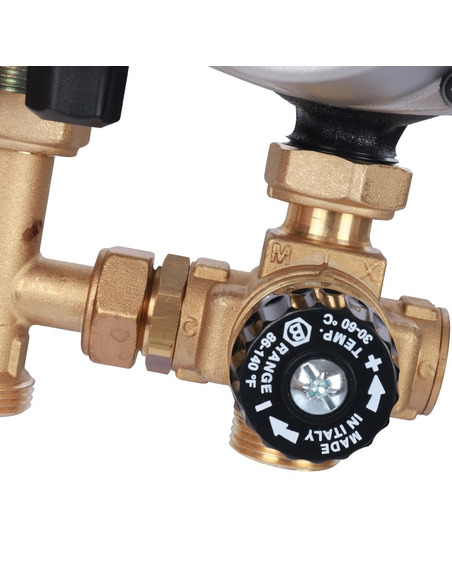 Насосная группа STOUT с термостатическим смесителем 3/4" с насосом