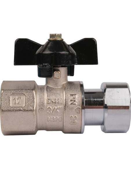 Кран шаровой STOUT 3/4"х3/4" ВР-накидная гайка (бабочка) Кран шаровой STOUT 3/4"х3/4" ВР-накидная гайка (бабочка)