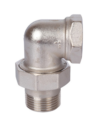 Разъемное соединение "американка" никелированное STOUT 1" ВР-НР угловое