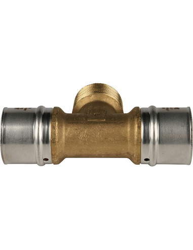 Тройник переходной STOUT 32x1"х32 НР для металлопластиковых труб пресс