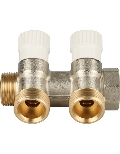 Коллектор распределительный STOUT 3/4", 2 вых. 3/4" ЕК