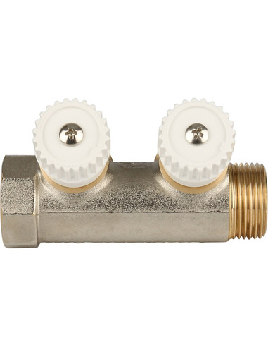 Коллектор распределительный STOUT 3/4", 2 вых. 3/4" ЕК