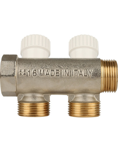 Коллектор распределительный STOUT 3/4", 2 вых. 3/4" ЕК