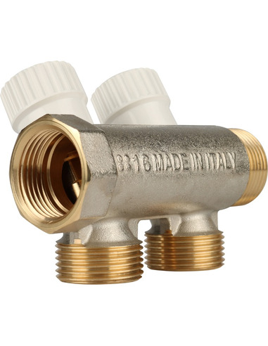 Коллектор распределительный STOUT 3/4", 2 вых. 3/4" ЕК