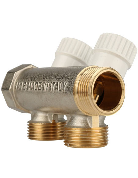 Коллектор распределительный STOUT 3/4", 2 вых. 3/4" ЕК