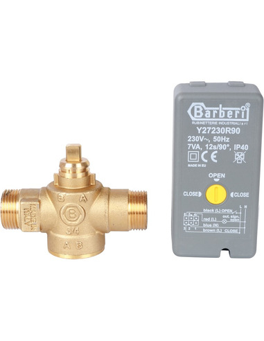 Клапан двухходовой зональный STOUT 3/4" НР с сервоприводом 230V, Kvs 12