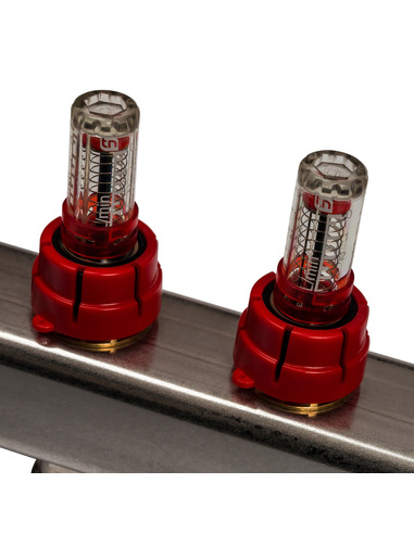 Коллектор STOUT из нержавеющей стали с расходомерами 11 вых.