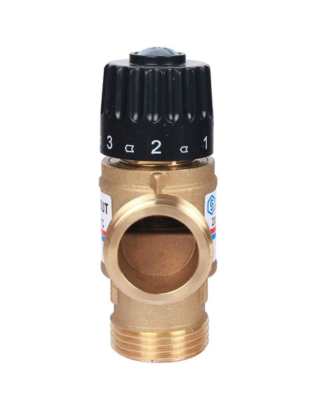 Термостатический смесительный клапан STOUT 20-43°C, 1" НР, Kvs 2,5