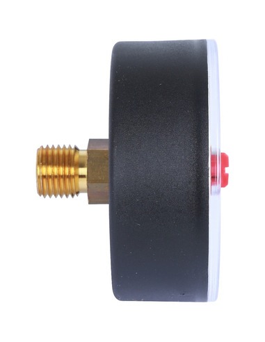 Манометр STOUT 63 мм, 1/4", 0-4 бар, аксиальный с указателем предела
