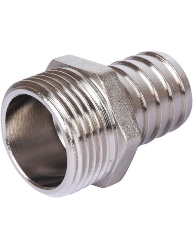 Штуцер никелированный STOUT 1"х25 НР 