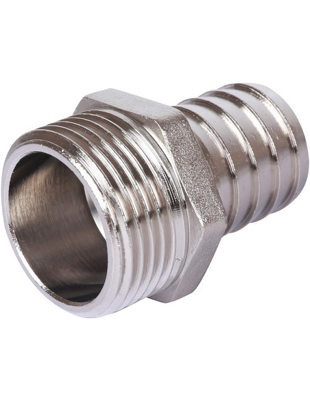 Штуцер никелированный STOUT 1"х25 НР 