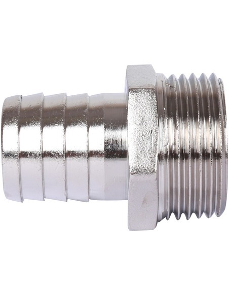 Штуцер никелированный STOUT 1"х25 НР 