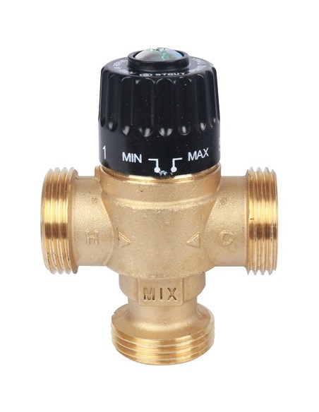 Термостатический смесительный клапан STOUT 30-65°C, 1 1/4" НР, Kvs 3,5