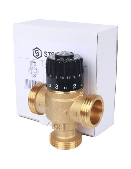 Термостатический смесительный клапан STOUT 30-65°C, 1 1/4" НР, Kvs 3,5