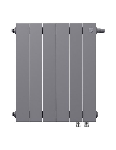 Биметаллический радиатор Royal Thermo PianoForte Silver Satin VDR 500 х6