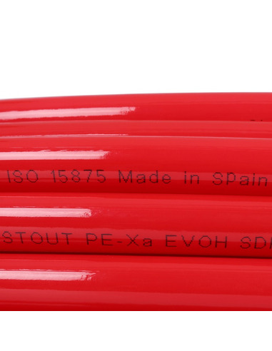 Труба из сшитого полиэтилена STOUT 20х2,0 PE-Xa/EVOH красная (бухта 520 м)