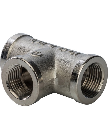 Тройник никелированный STOUT 3/8" ВР