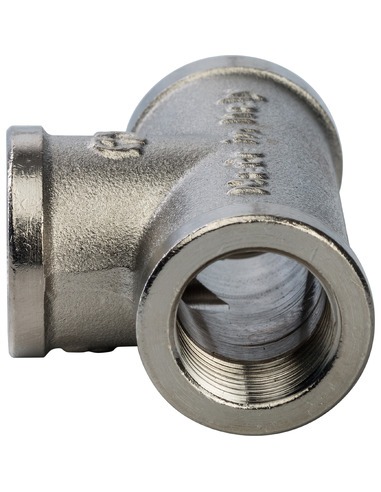 Тройник никелированный STOUT 3/8" ВР