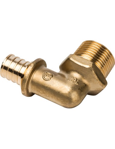 Угольник STOUT 20x3/4" НР для труб из сшитого полиэтилена