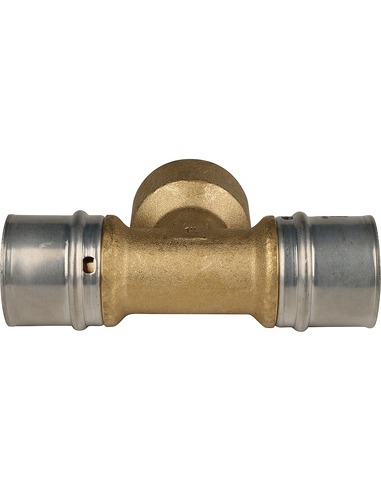 Тройник переходной STOUT 32x1"х32 ВР для металлопластиковых труб пресс