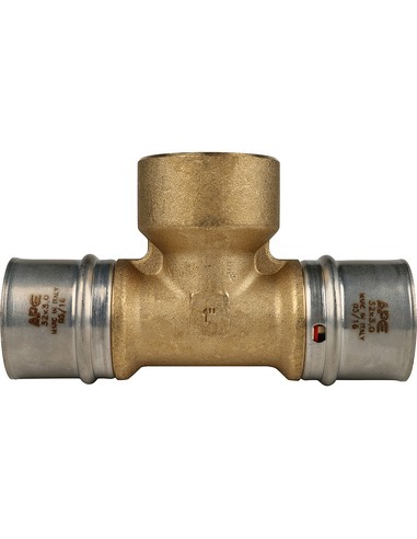 Тройник переходной STOUT 32x1"х32 ВР для металлопластиковых труб пресс