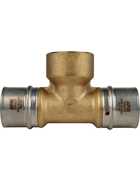 Тройник переходной STOUT 32x1"х32 ВР для металлопластиковых труб пресс