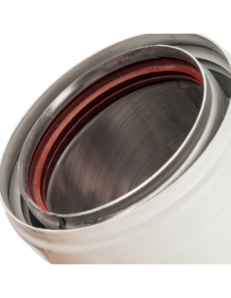 Отвод STOUT Ø80/100 - 45° п/м утепленный