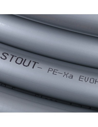 Труба из сшитого полиэтилена STOUT 25х3,5 PE-Xa/EVOH серая (бухта 50 м)