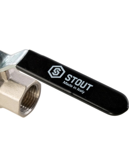 Кран шаровой STOUT полнопроходной 1/2" ВР-НР (рычаг) Кран шаровой STOUT полнопроходной 1/2" ВР-НР (рычаг)