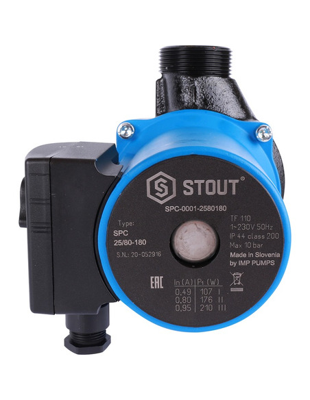 Насос циркуляционный STOUT 25/80 180