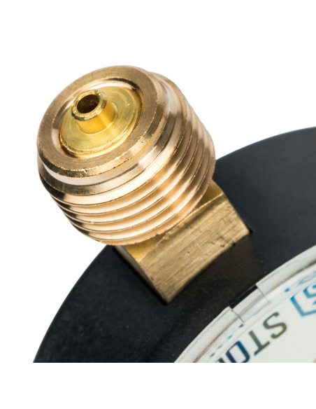 Манометр STOUT 80 мм, 1/2", 0-10 бар, радиальный