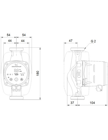 Насос циркуляционный Grundfos ALPHA2 32-40 N 180
