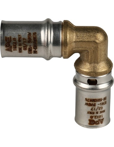 Угольник STOUT 16х90° для металлопластиковых труб пресс