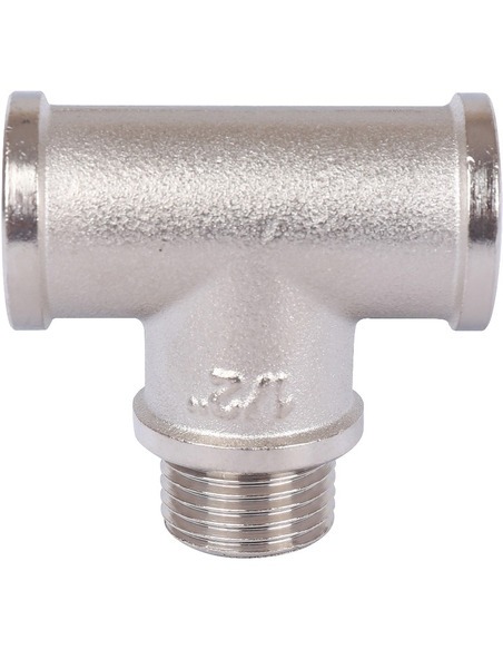 Тройник никелированный STOUT 1/2" ВРхНРхВР