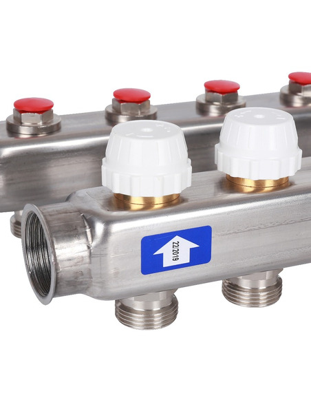 Коллектор STOUT из нержавеющей стали без расходомеров 13 вых.