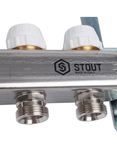Коллектор STOUT из нержавеющей стали без расходомеров 13 вых.