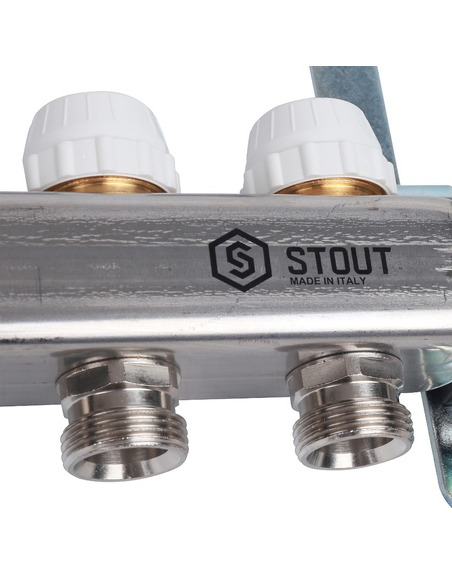 Коллектор STOUT из нержавеющей стали без расходомеров 13 вых.