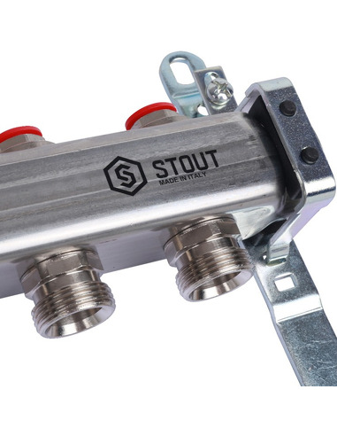 Коллектор STOUT из нержавеющей стали без расходомеров 13 вых.