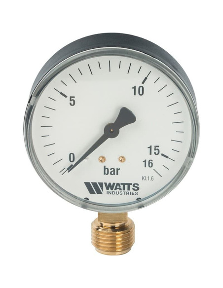 Манометр Watts F+R200 MRP 80 мм, 1/2", 0-16 бар, радиальный