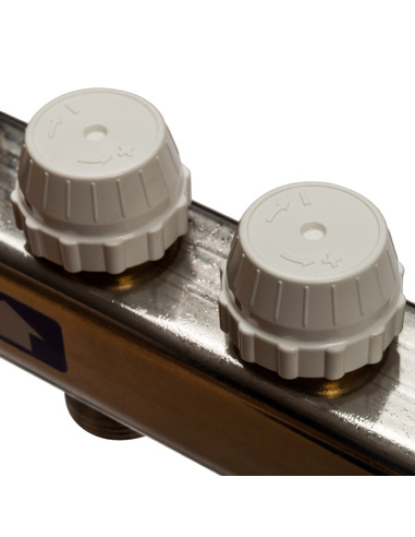 Коллектор STOUT из нержавеющей стали в сборе без расходомеров 5 вых.